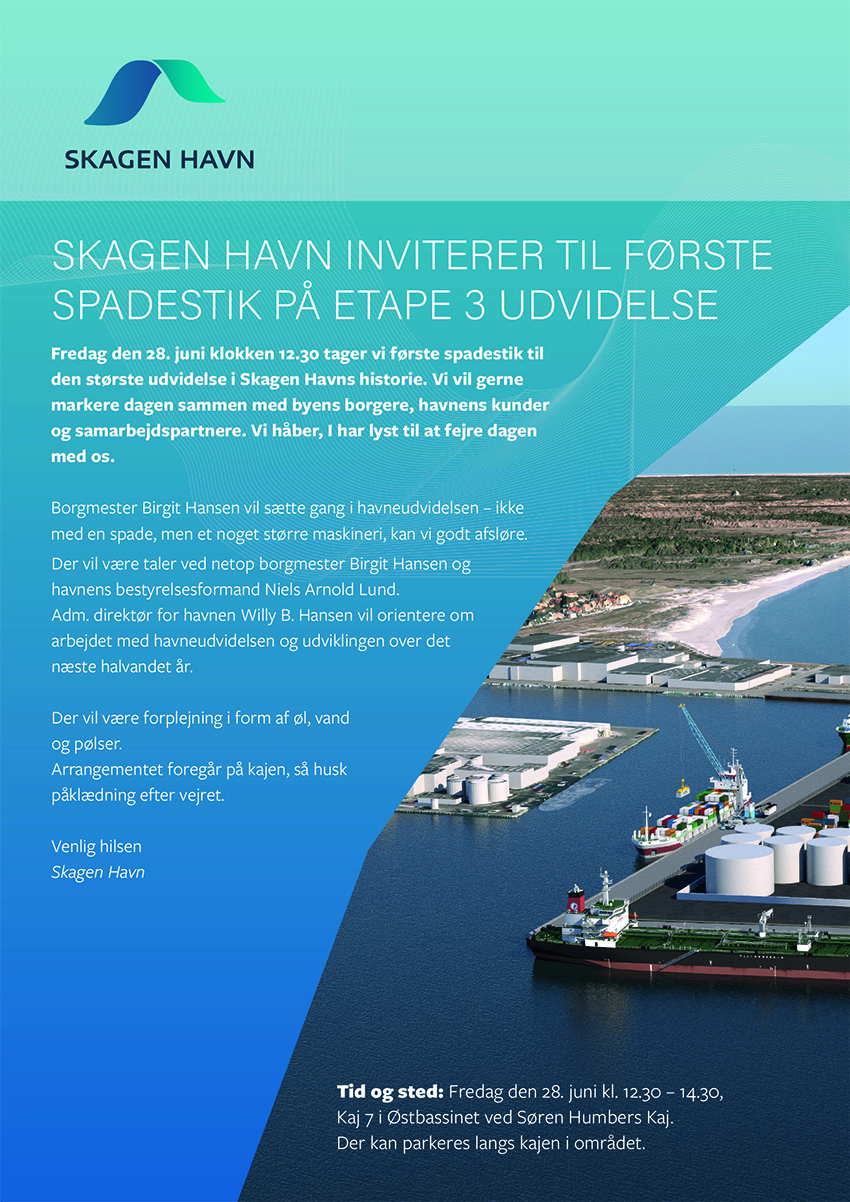 Skagen Havn inviterer byen til 1. spadestik på etape 3 udvidelse